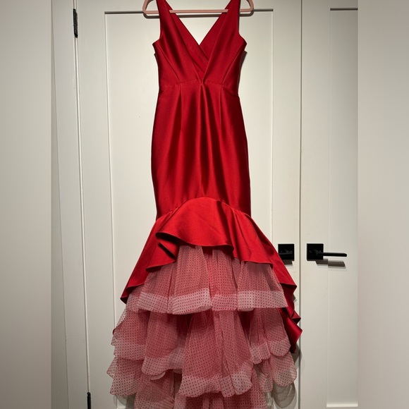 Sachin + Babi Chesterton Gown Cherry Red - Picture 7 of 13